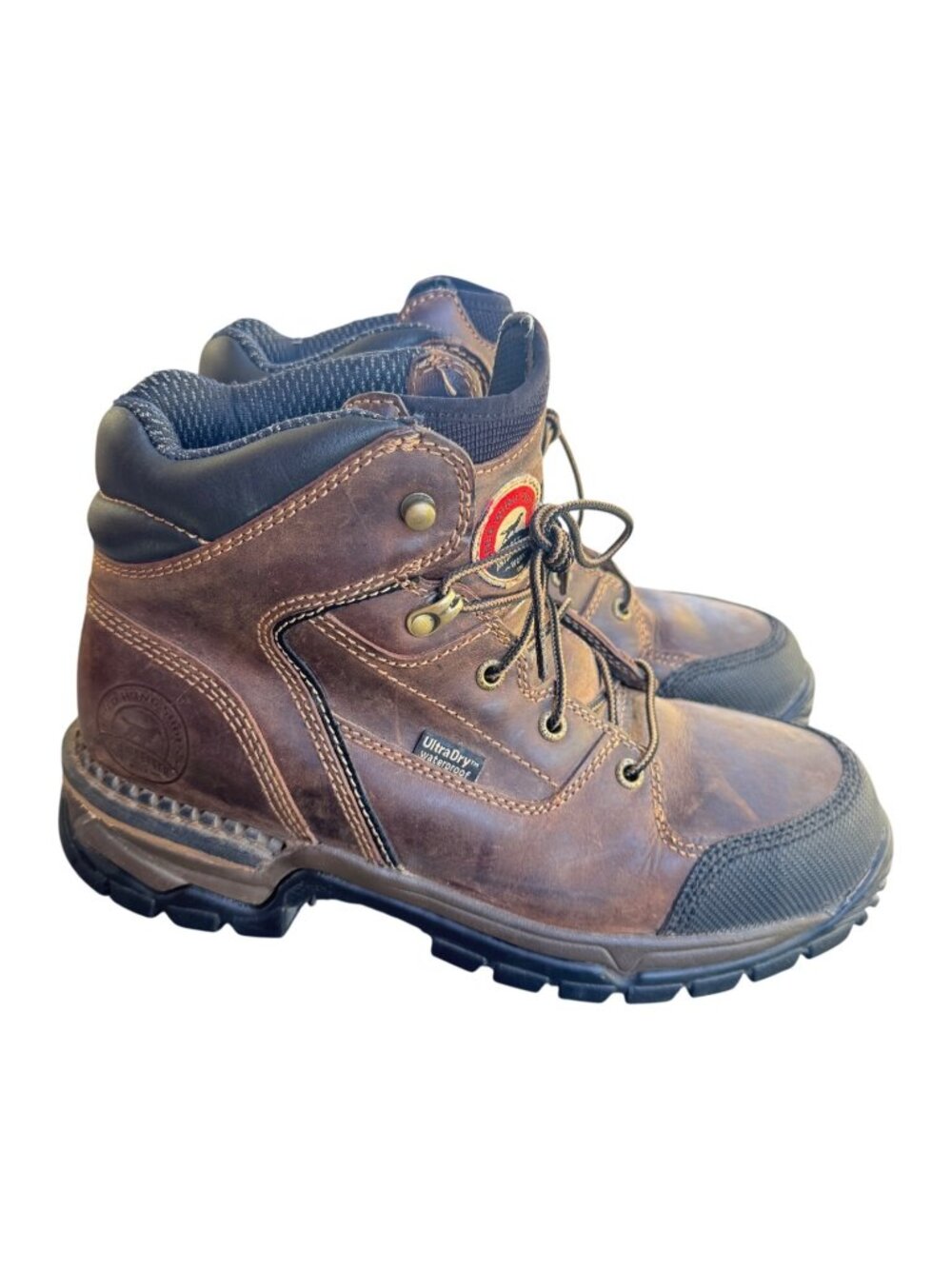 Irish Setter 83200 Womens Size 9.5 Brown Leather UltraDry Waterproof Work Boots